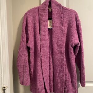 New NWT Women's Lavender Cardigan Sweater 1X